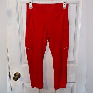 Lululemon Cropped Coral Leggings NWOT